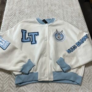 Looney Tunes White and Blue Bugs Bunny Jacket L